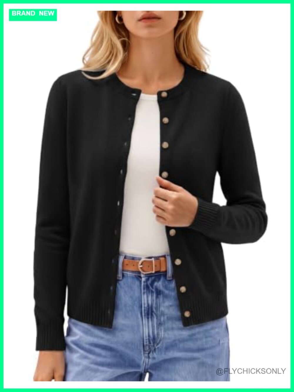 Merino Wool Cashmere Cardigan Button Front Fall Sweater